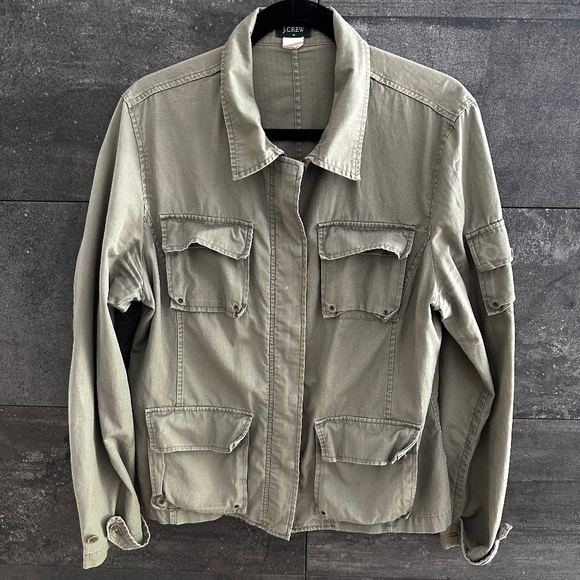 JCrew Military Cotton Jacket Size L - Picture 1 of 8